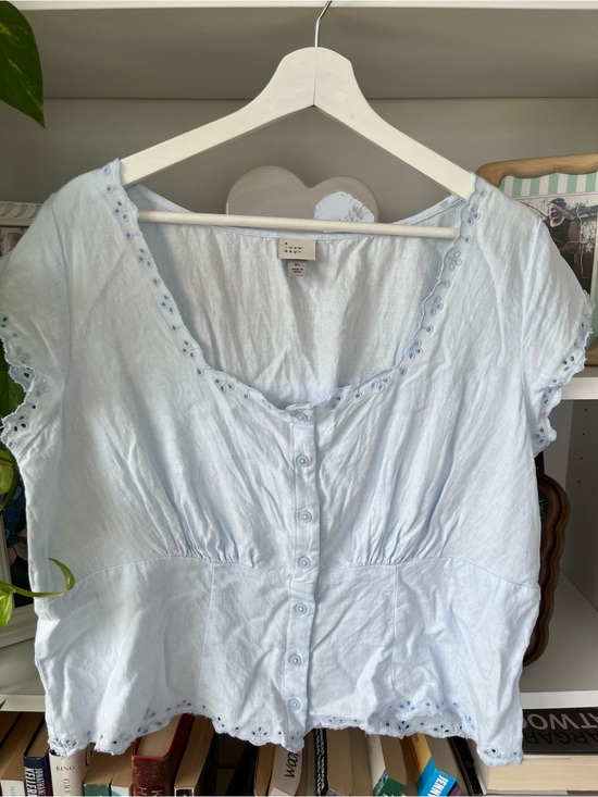 Tops - A New Day XL Linen & Cotton Cropped Top